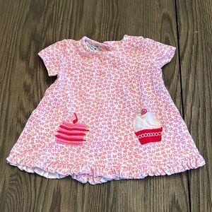 New Potatoes cupcake short sleeve top pink size 24 months